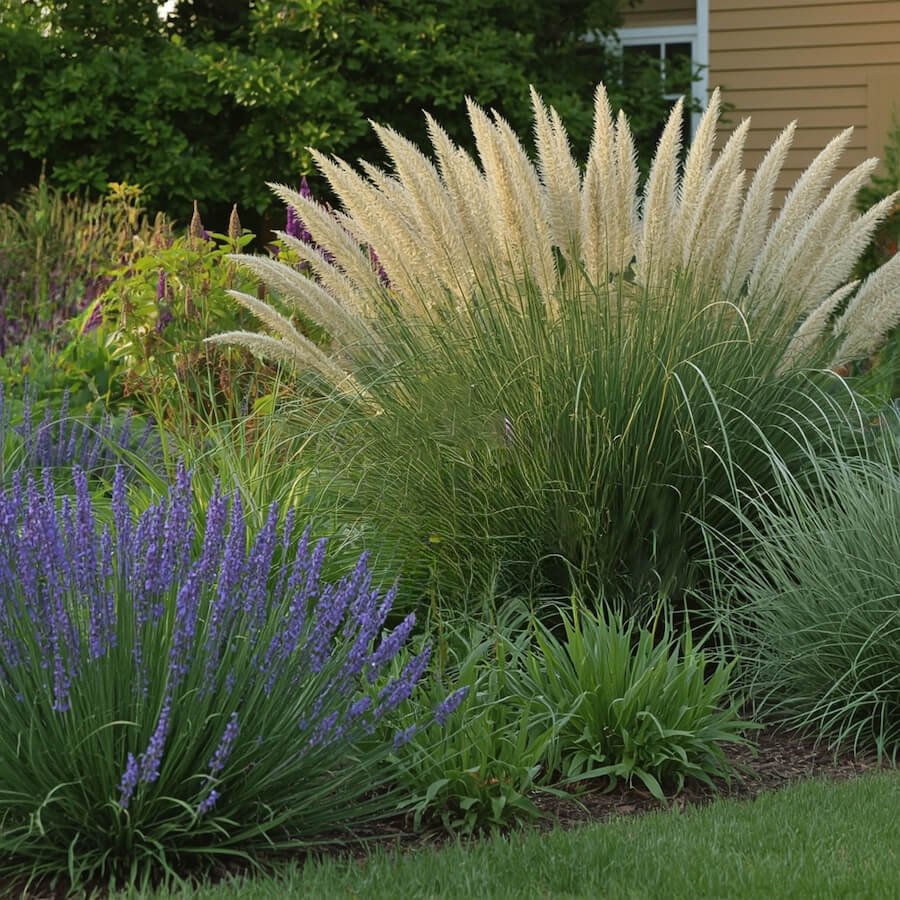 Preriowe kompozycje z rozplenica japońską
