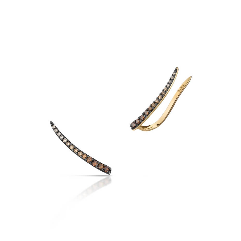 Złote naucznice z kamieniami