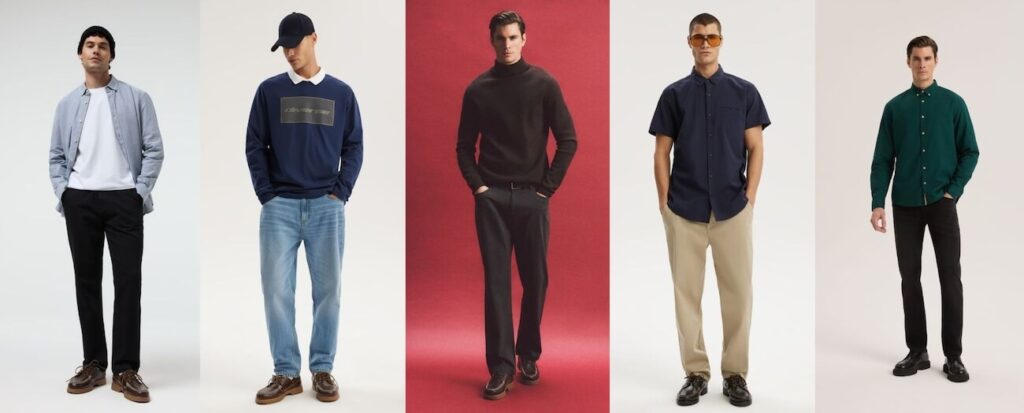 Kolaż zdjęć, 5 biurowych stylizacji męskich do biura